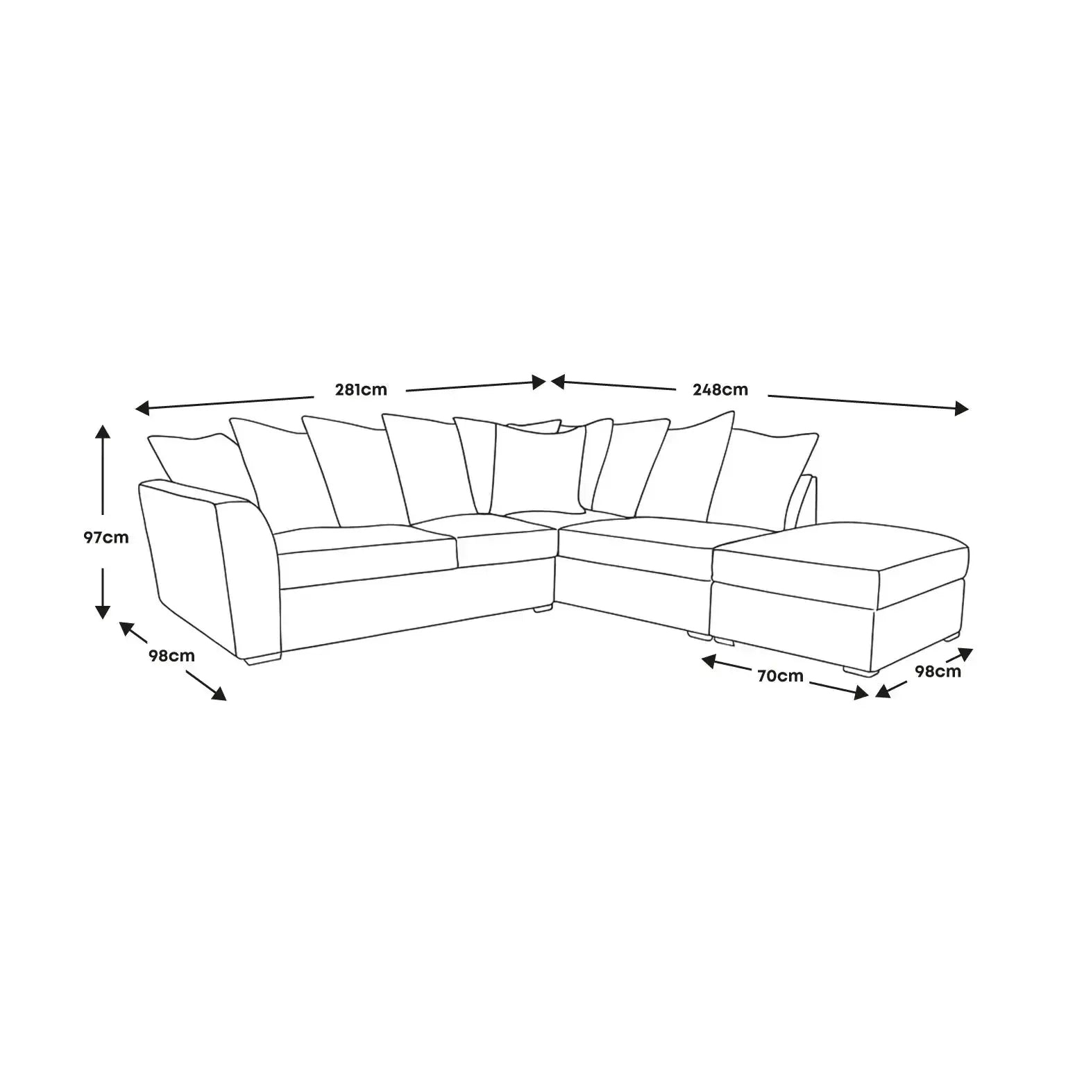 Wren Corner Sofa and Footstool