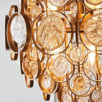 Zayden - Chandelier Amber Glass