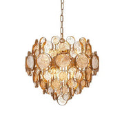 Zayden - Chandelier Amber Glass
