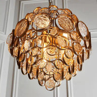 Zayden - Chandelier Amber Glass