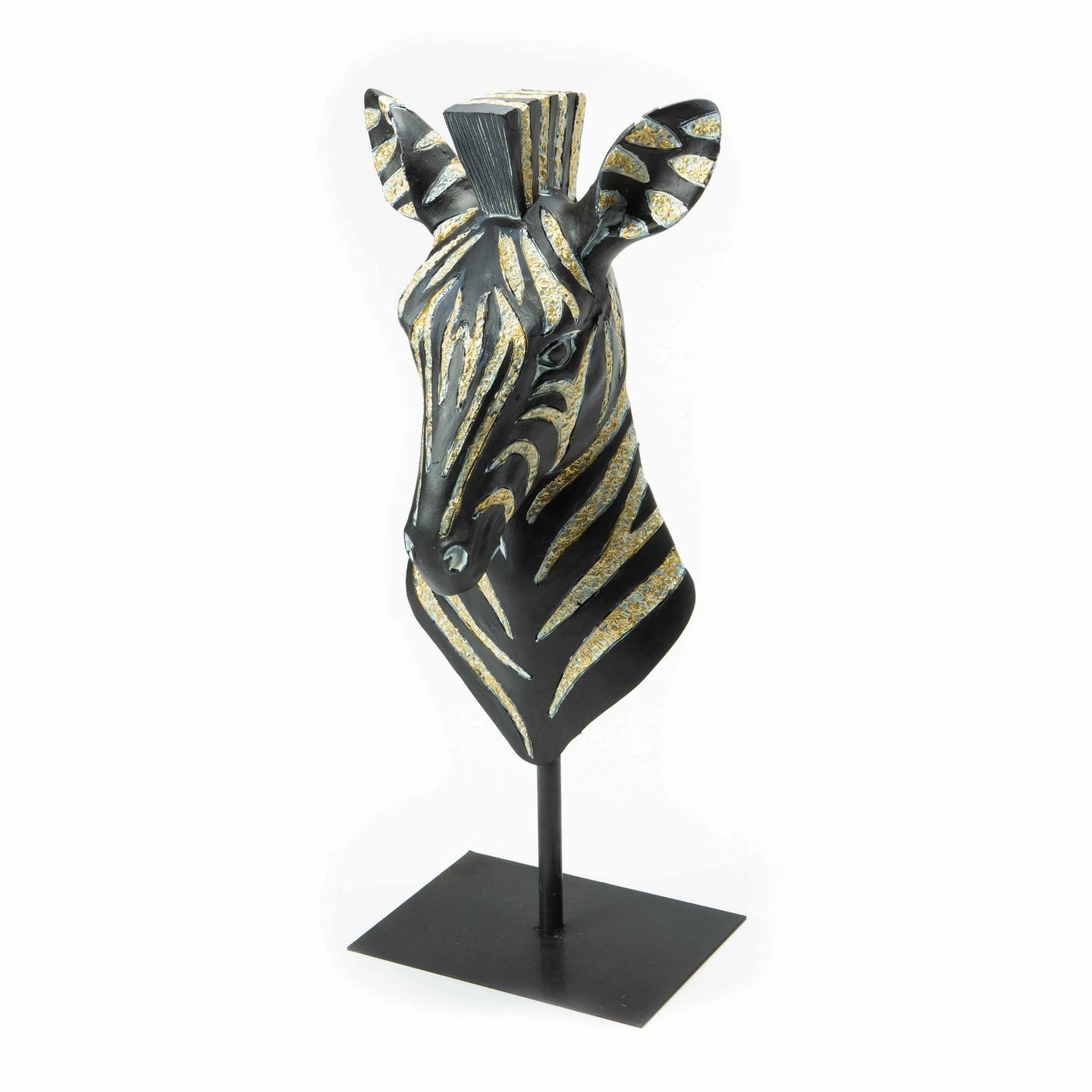 Zebra Bust - Black & Gold