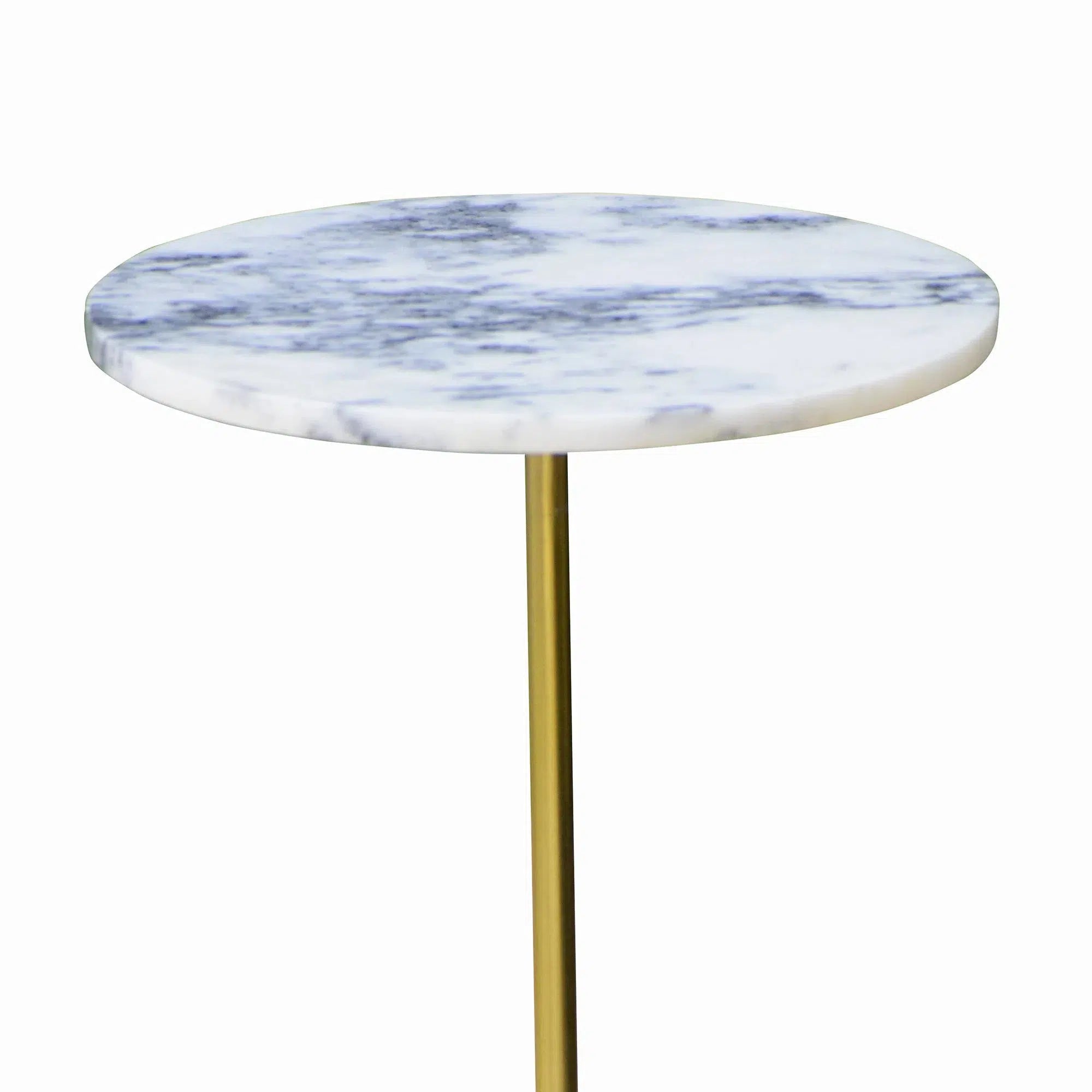 Ziggy - Pedestal Table- Cylinder Base- White Marble