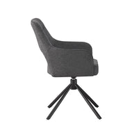 Zuri Dining Chair with Armrests - Dark Grey