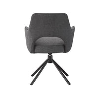 Zuri Dining Chair with Armrests - Dark Grey