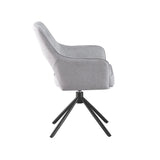 Zuri Dining Chair with Armrests - Light Grey