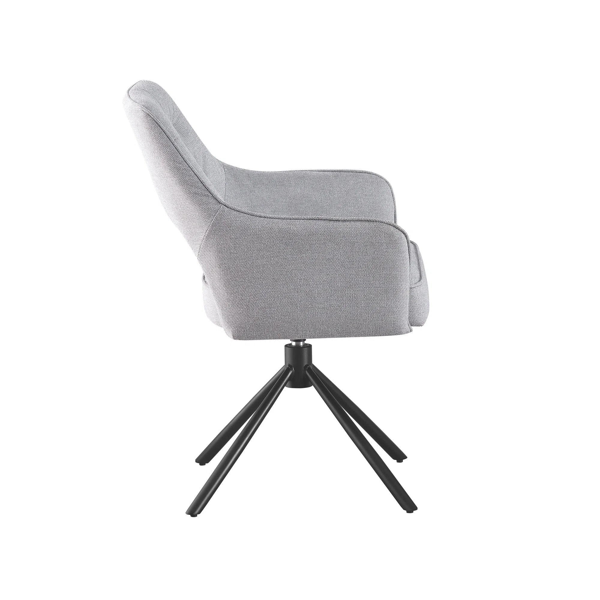 Zuri Dining Chair with Armrests - Light Grey