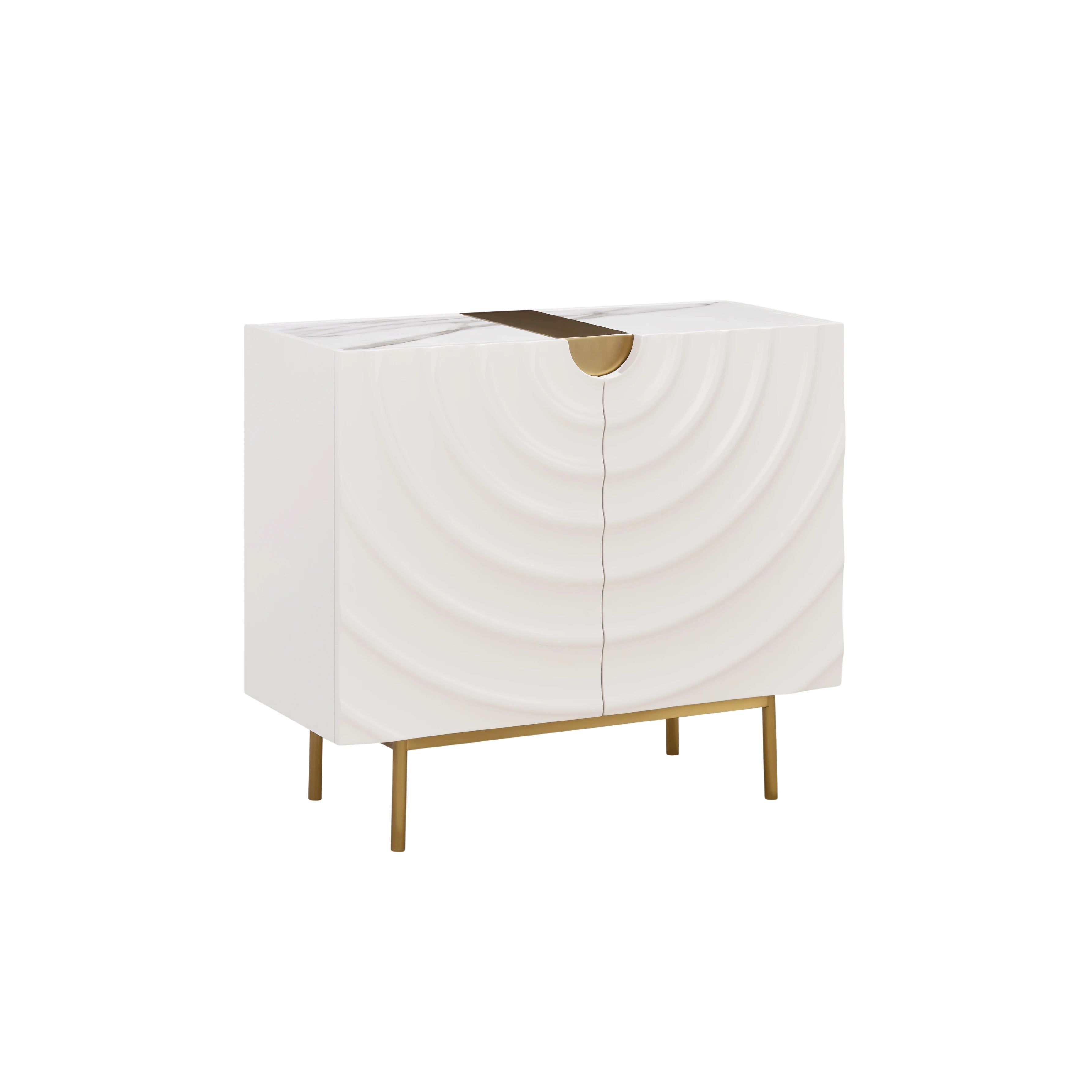 Cream Swirl 2 Door Sideboard