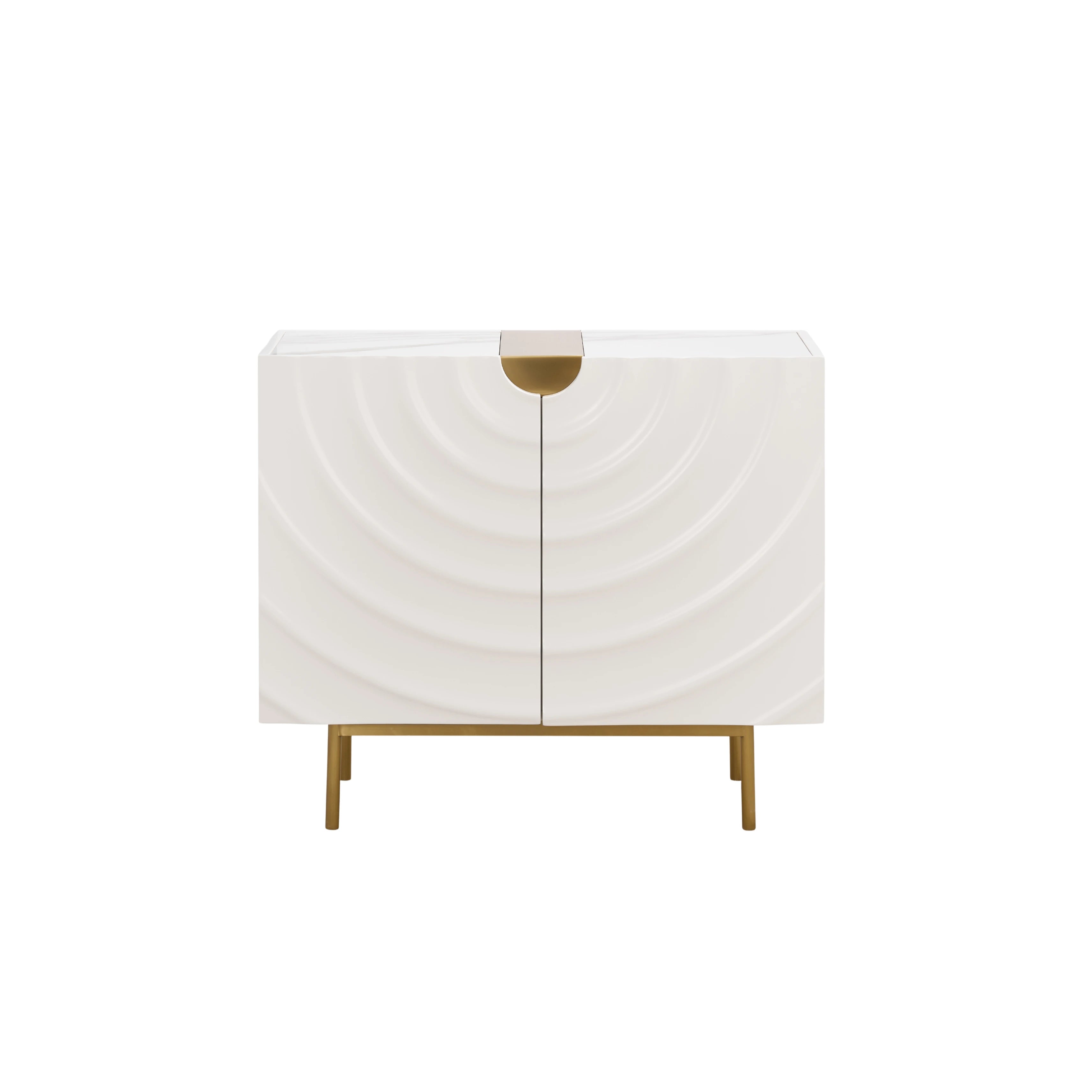 Cream Swirl 2 Door Sideboard